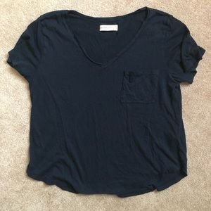 Abercrombie navy v-neck tee